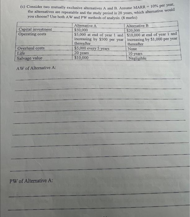  please ans both part c and d. Thx! (c) Consider two