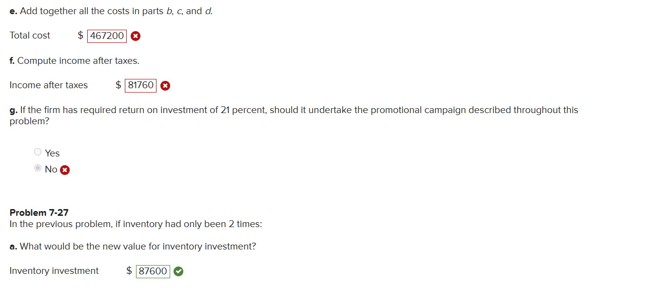 sales by $584,000. The company has a 30% cost of goods sold