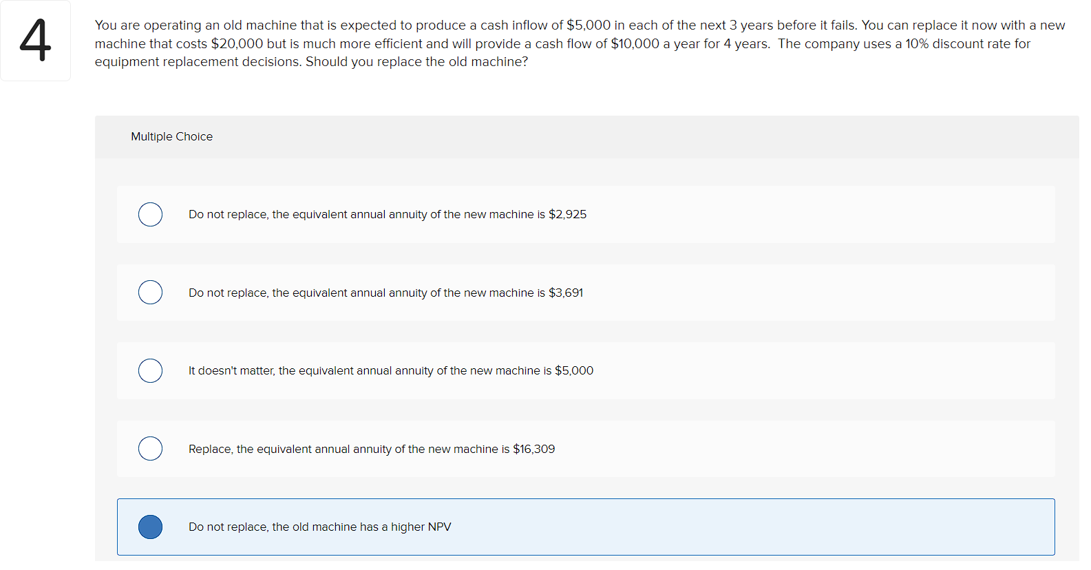 You are operating an old machine that is expected to produce