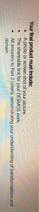 Art Assignment This is your opportunity to become a function artist! Task: