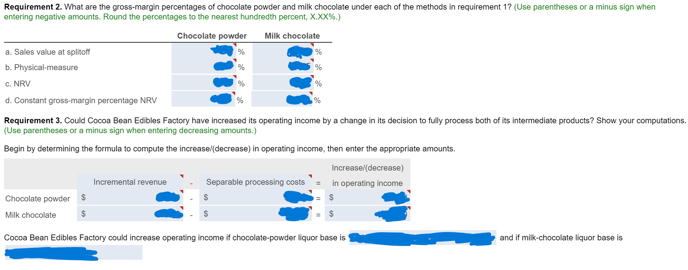 intermediate products. In August 2020, Creme de Cacao Edibles Factory could have