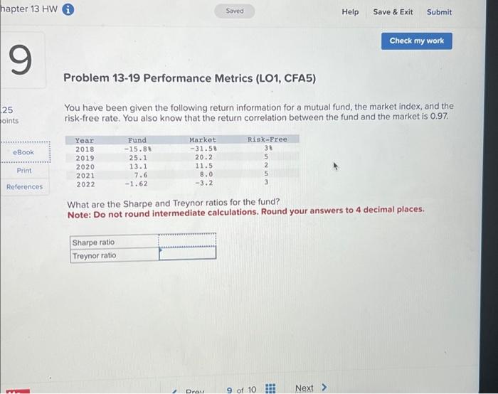  Chapter 13 HWi 9 25 points eBook Print References Year 2018