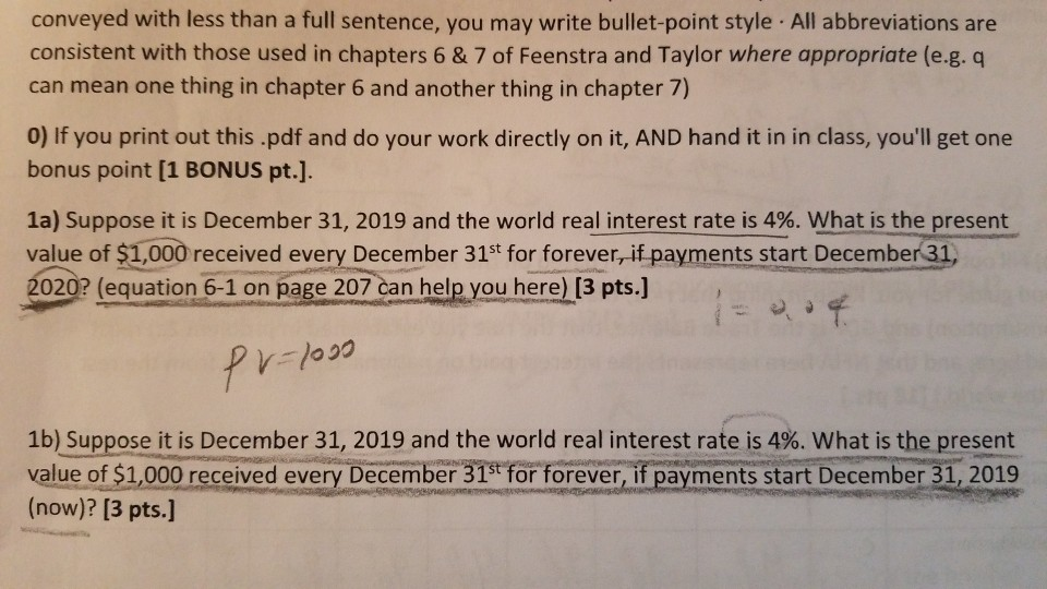 conveyed with less than a full sentence, you may write bullet-point