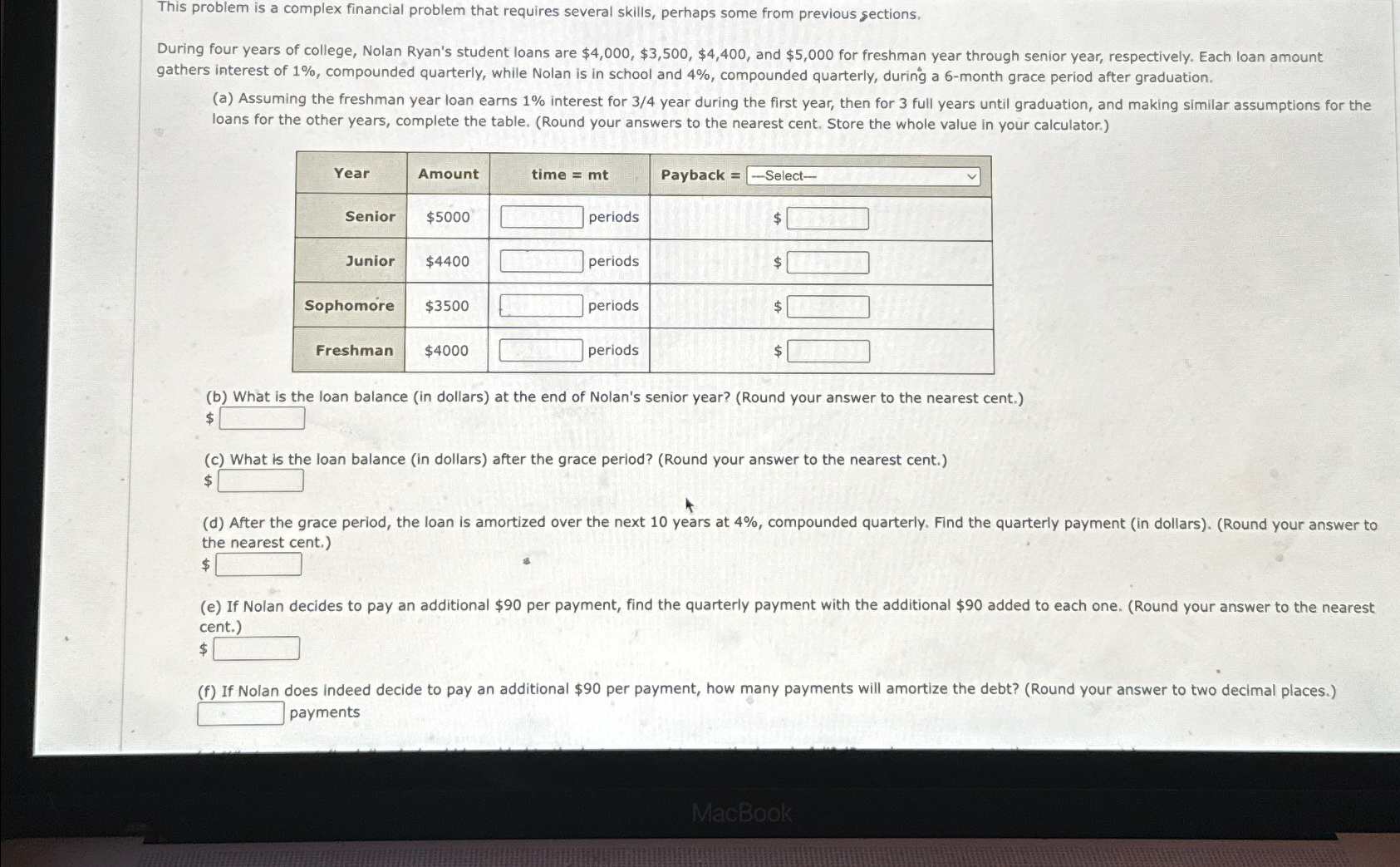  This problem is a complex financial problem that requires several skills,