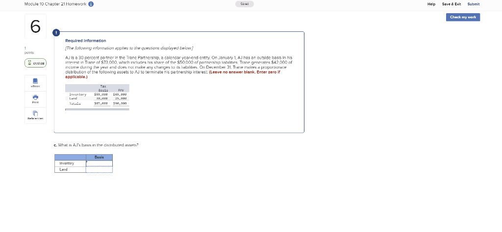  Mooule 10 Chapter 21 Homework Help Save & ExitSubmit Check my