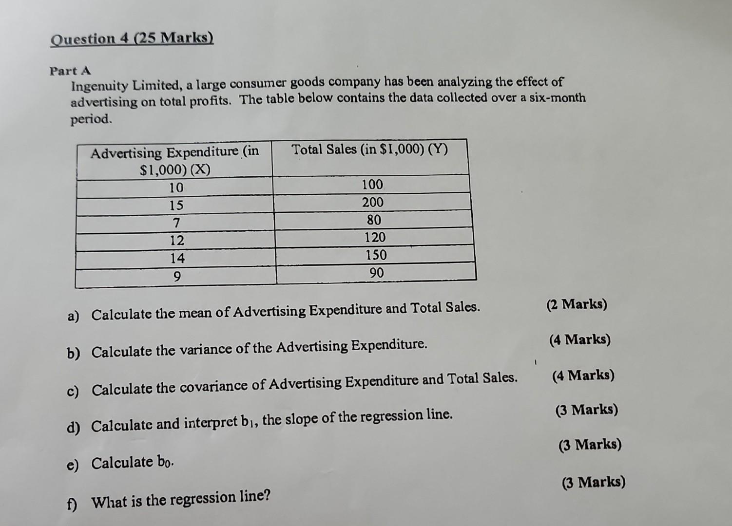  question #4 Part A Ingenuity Limited, a large consumer goods company