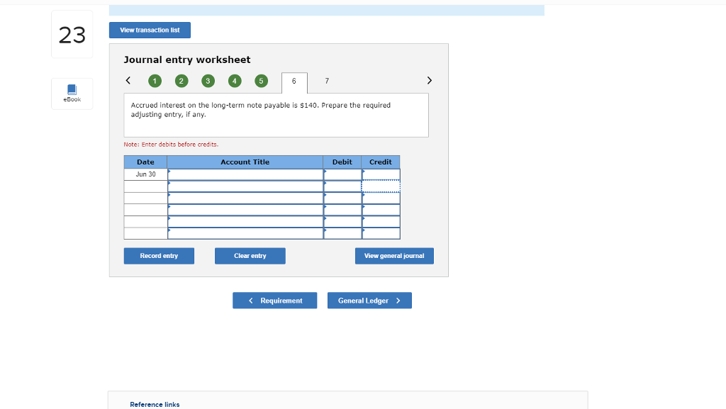 View transaction list 23 Journal entry worksheet Reference links