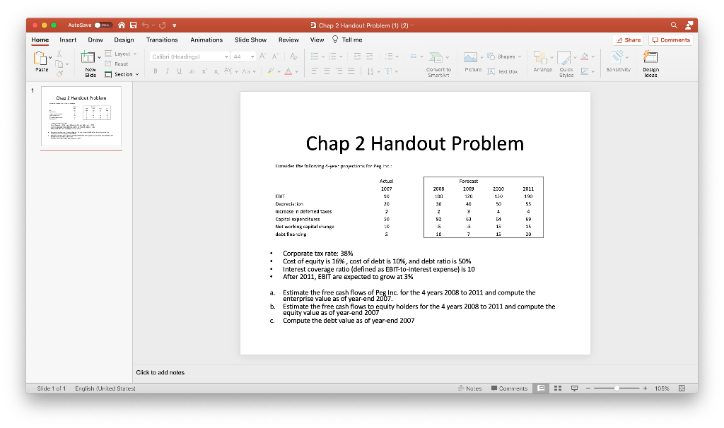 0 AutoSave Chap 2 Handout Problem (11 (2) View 9 Tell