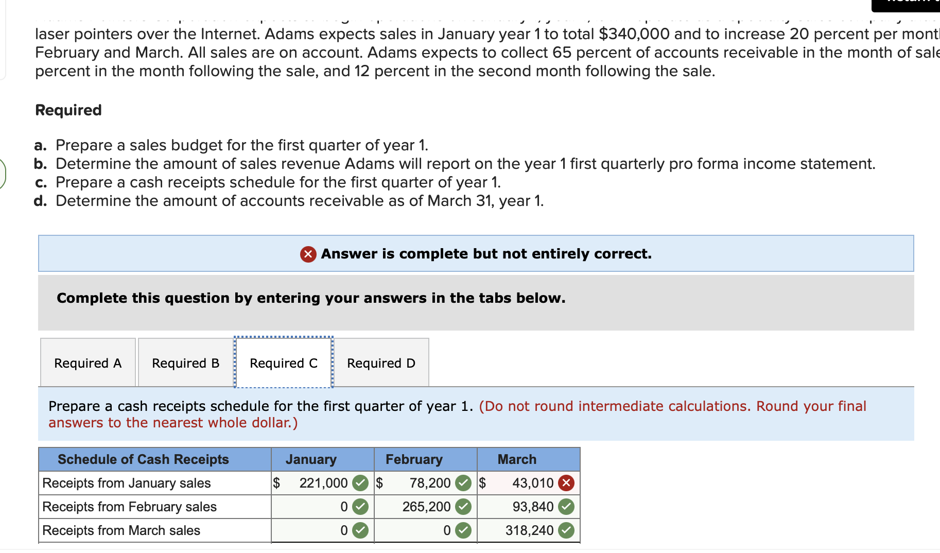 year 1 ; it will operate as a specialty sales company that