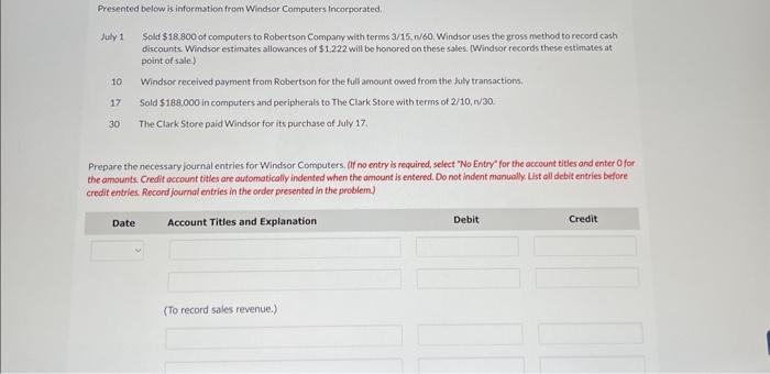  please answer in table form :) Presented below is information from