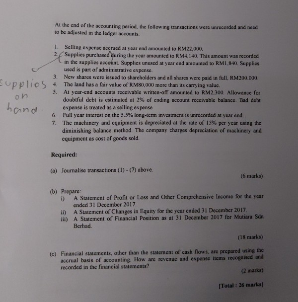 a trading company and the company operates in a rented shop space