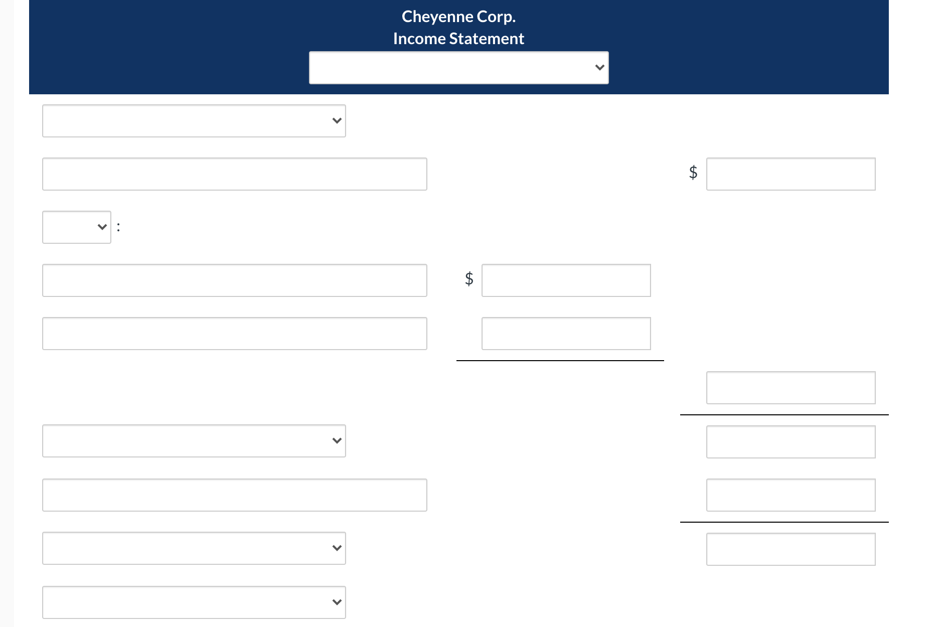 Corps general ledger are presented below for the year ended December 31,