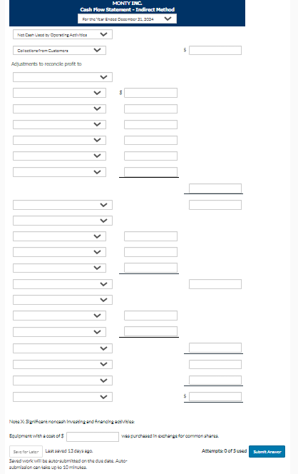 ASPE, for the year ended December 31 . Additional information: 1. Investments