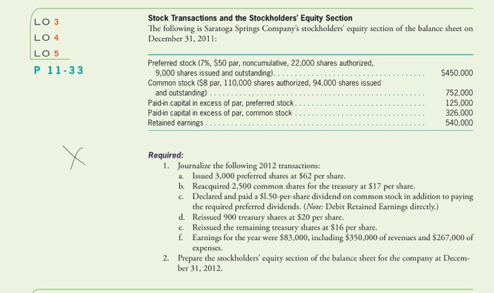  Help me solve this exercise please Thank you LO3 Stock Transactions