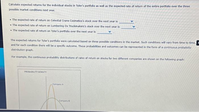 as well as the expected rate of return of the entire portfolio