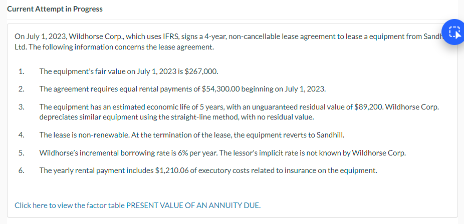  Current Attempt in Progress On July 1,2023, Wildhorse Corp., which uses