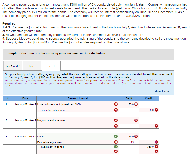  Req 4) - Record the fair-value adjustment. - Record any reclassification