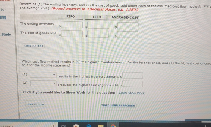 (Video) Sekhon Company had a beginning inventory on January 1 of 160