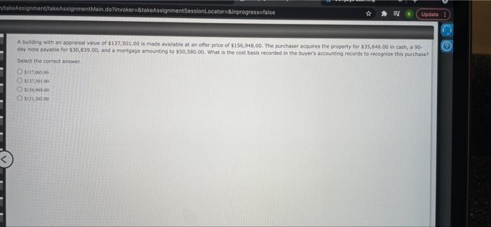  to Assignment/takeAssignmentMain.do?invokera&takeAssignmentSessionLocatoru&inprogressatalse * Update A building with an appraisal value of