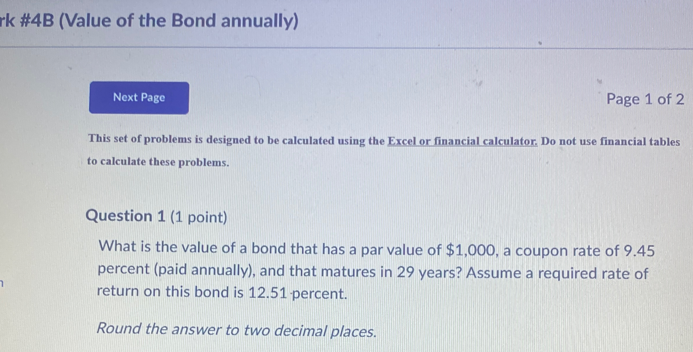  #4B (Value of the Bond annually) Page 1 of 2 This