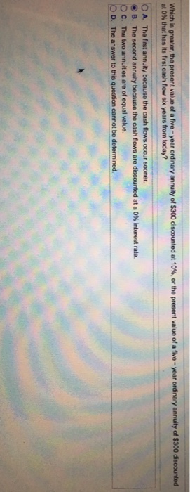  Which options is the correct answer ? Which is greater, the