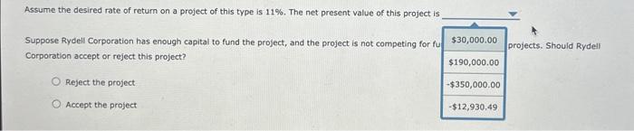 capital budgeting project that will require an initial investment of $160,000. The