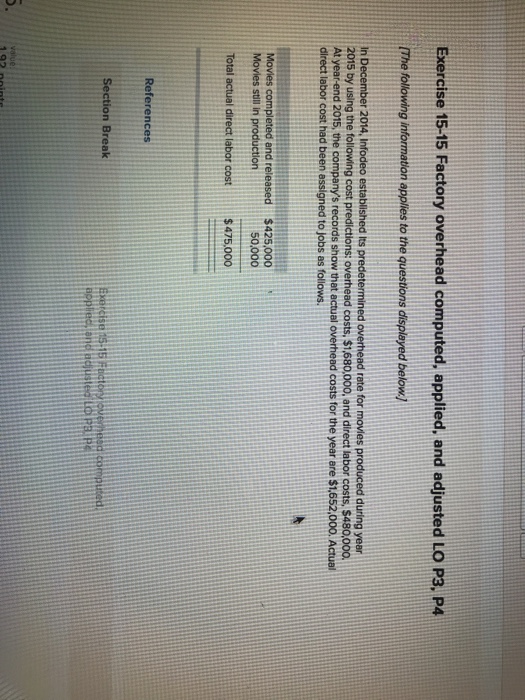 overhead costs incurred and the amounts applied during the year using the