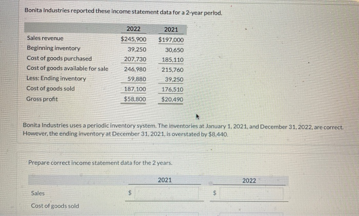  prepare the correct income statement and the comulative effect on total
