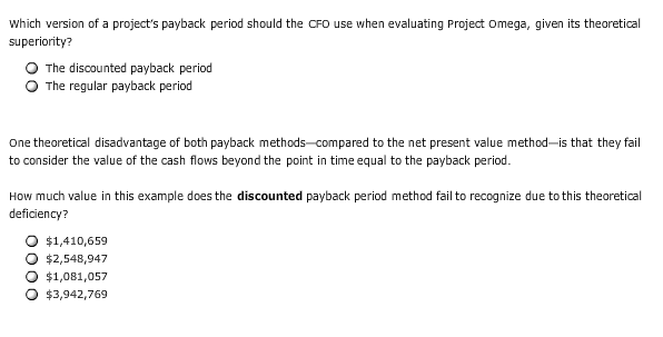 firms establish and identify a maximum acceptable payback period that helps in