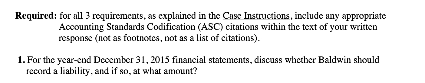 as well (Please do not just give answer) based on the case