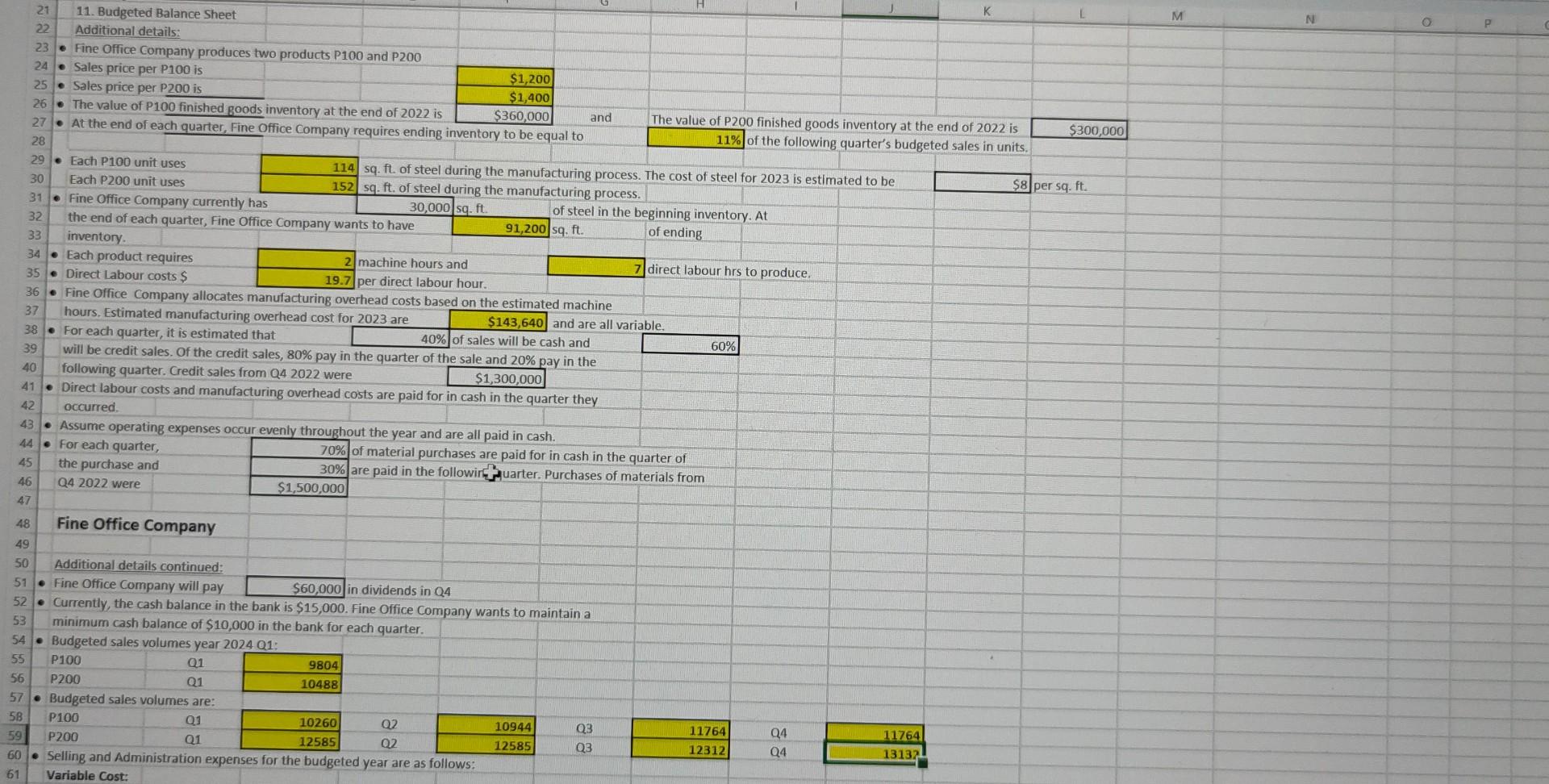 calculate balance sheet question is Below. help me with this question