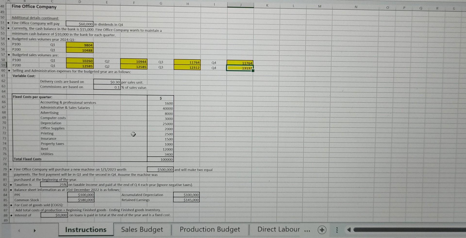 guys. thanks 21 11. Budgeted Balance Sheet Additional details: - Fine Office