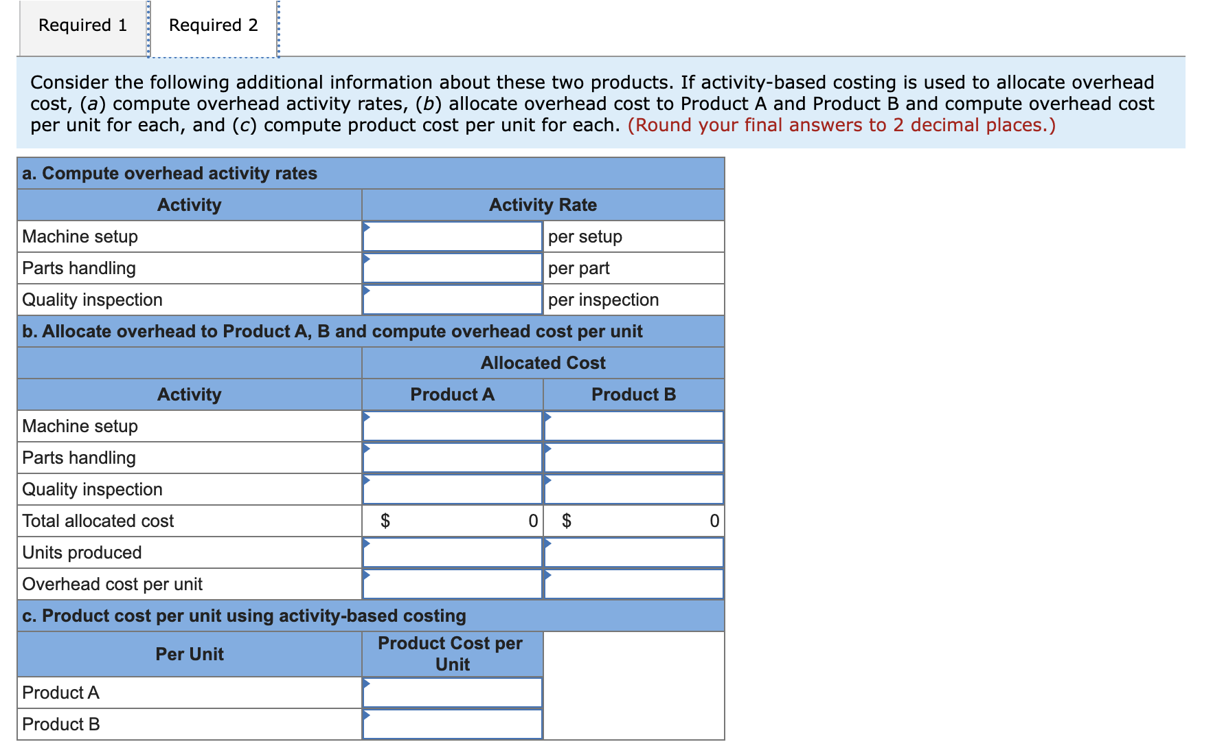products of Vigano Manufacturing. 1. Using a plantwide overhead rate based on