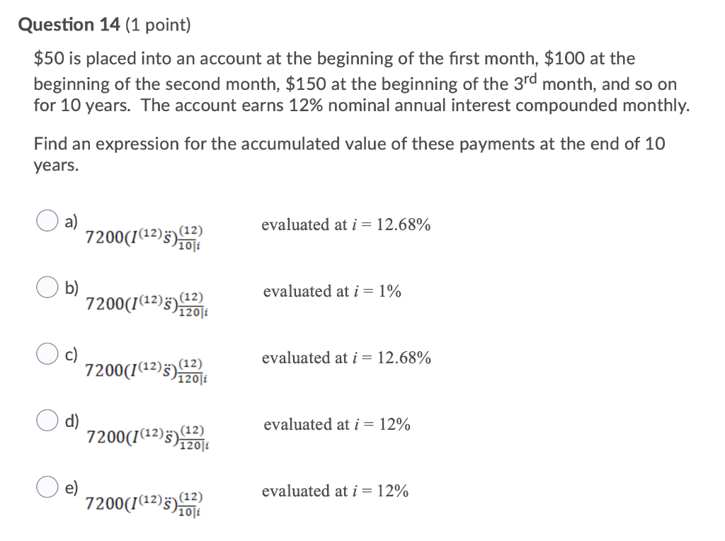 and fund values are given below. Subscripts denote the fund value at