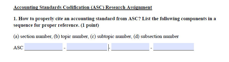 Please fully answer all three of these questions using the FASB