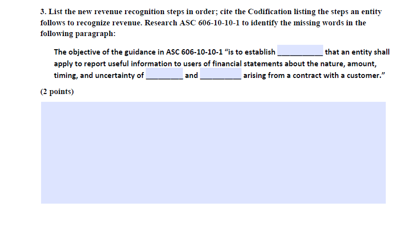 properly cite an accounting standard from ASC? List the following components in