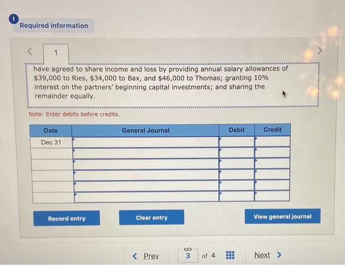 Thomas invested $44,000, $60,000, and $68,000, respectively, in a partnership. During its