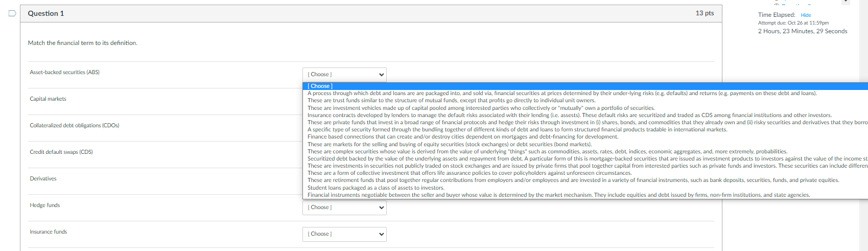 answer asap will leave thumbs up D Question 1 13 pts Time