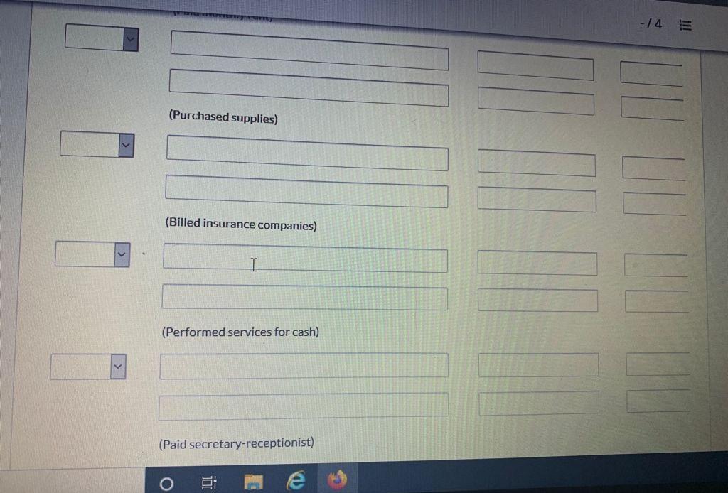 business, the following events and transactions Occurred. April 1 Invested $20,440 cash
