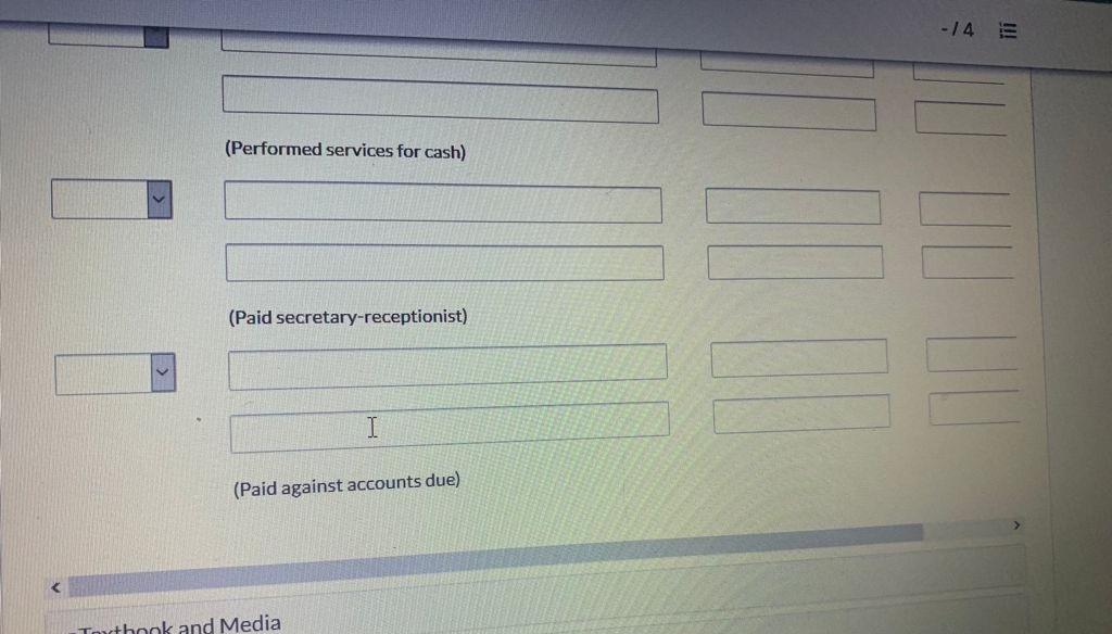 in hlat business. 1 Hired a secretary-receptionist at a salary of $785