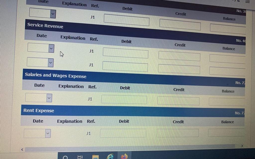 for services performed from Michael Santos. 30 Paid secretary-receptionist for the month