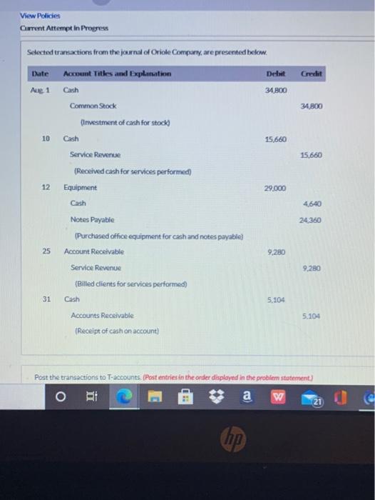  Crecht View Policies Current Attempt In Progress Selected transactions from the