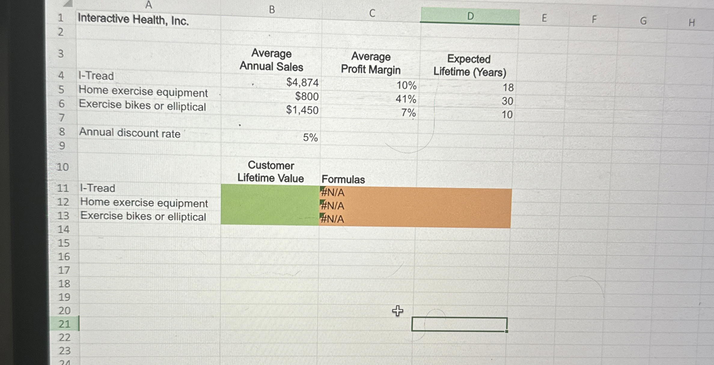  Excel online structred activity Interactive Health, Inc 