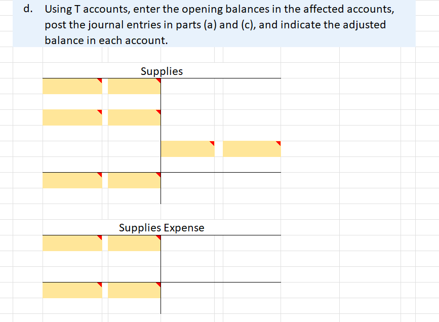 its trial balance. On January 11, the company purchased additional supplies on