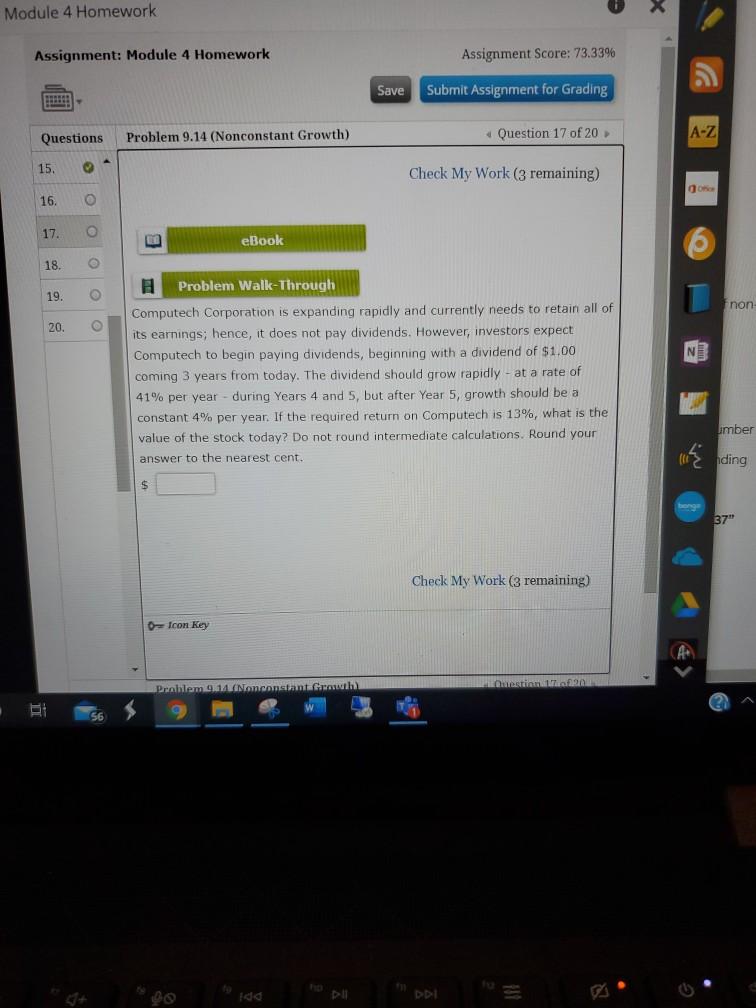  Module 4 Homework Assignment: Module 4 Homework Assignment Score: 73.33% Save