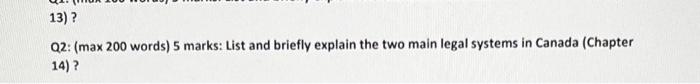  Q2: (max 200 words) 5 marks: List and briefly explain the