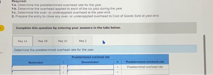 or overapplied overhead LO P3, P4 Check my work At the beginning