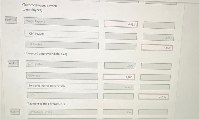 earned by the employees during the month, which amounted to $69,000, were