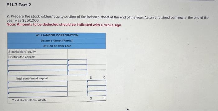 before the part 1 by accidnet sorry) thanks!! Required information E11-7 (Algo)
