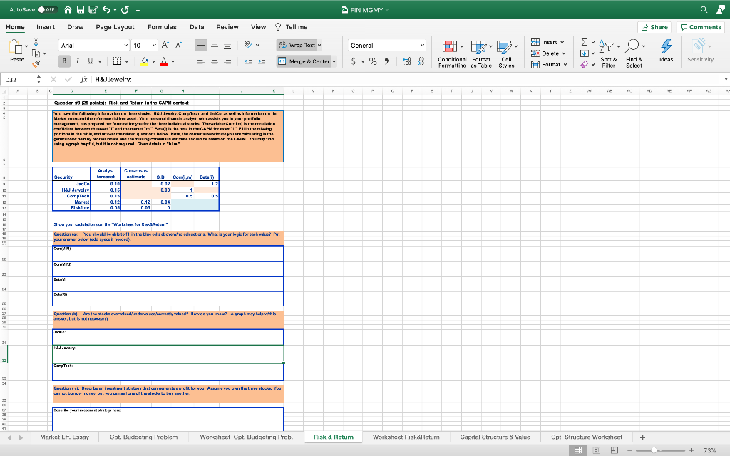  AutoSave OFF FIN MGMY Home Insert Draw Page Layout Formulas Data